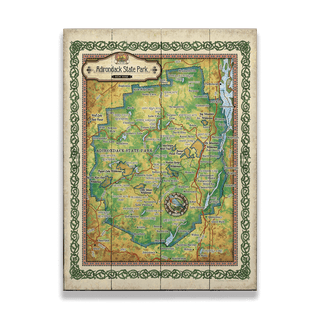 Adirondack State Park, New York - Wood & Metal Wall Art Wood & Metal Wall Art Lisa Middleton Wood 17" x 23"