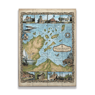 Apostle Islands National Lakeshore - Wood & Metal Wall Art Wood & Metal Wall Art Lisa Middleton Wood 17" x 23"