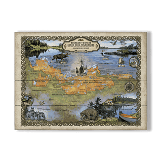 Boundary Waters Canoe Area Wilderness, Minnesota - Wood & Metal Wall Art Wood & Metal Wall Art Lisa Middleton Wood 23" x 17"
