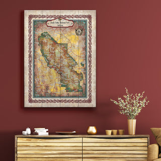 Death Valley National Park: Illustrated Map - Wood & Metal Wall Art Wood & Metal Wall Art Lisa Middleton