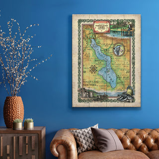 1881 Map of Findley's Lake, New York - Wood & Metal Wall Art Wood & Metal Wall Art Lisa Middleton