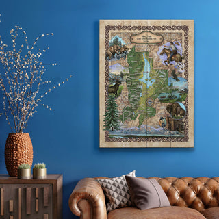 Hiking Trails of Grand Teton National Park, Wyoming - Wood & Metal Wall Art Wood & Metal Wall Art Lisa Middleton