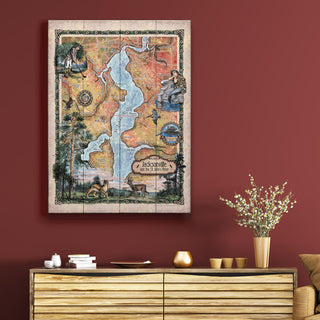 Jacksonville and the St. John's River: Illustrated Map - Wood & Metal Wall Art Wood & Metal Wall Art Lisa Middleton