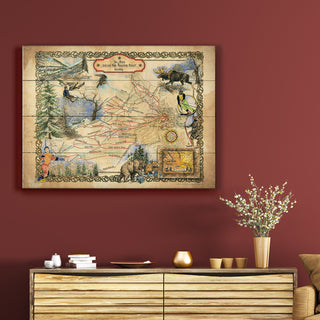 Ski Runs of Jackson Hole Mountain Resort - Wood & Metal Wall Art Wood & Metal Wall Art Lisa Middleton