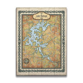 Lake Chatuge, Georgia: Illustrated Map - Wood & Metal Wall Art Wood & Metal Wall Art Lisa Middleton Wood 17" x 23"