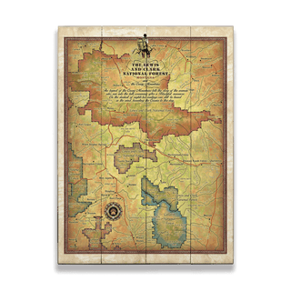 Lewis and Clark National Forest: Illustrated Map - Wood & Metal Wall Art Wood & Metal Wall Art Lisa Middleton Wood 17" x 23"