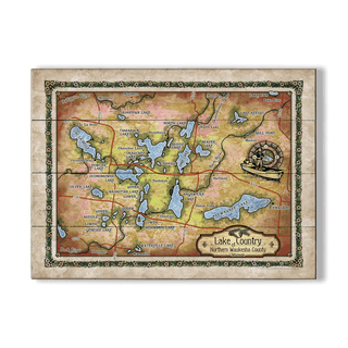 Lake Country of Northern Waukesha County - Wood & Metal Wall Art Wood & Metal Wall Art Lisa Middleton Wood 23" x 17"