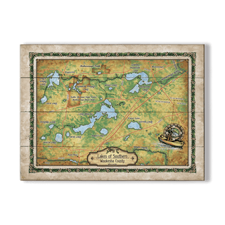 Lake Country of Southern Waukesha County - Wood & Metal Wall Art Wood & Metal Wall Art Lisa Middleton Wood 23" x 17"
