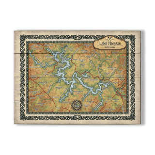 Lake Hiwasse, North Carolina: Illustrated Map - Wood & Metal Wall Art Wood & Metal Wall Art Lisa Middleton Wood 23" x 17"