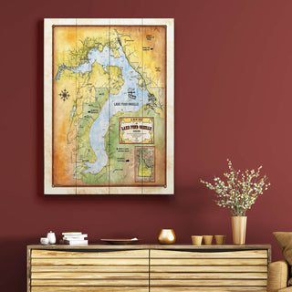 Lake Pend Oreille, Idaho: Illustrated - Wood & Metal Wall Art Wood & Metal Wall Art Lisa Middleton