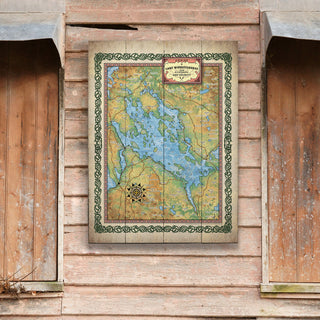 A New Map of Lake Winnipesaukee, New Hampshire - Wood & Metal Wall Art Wood & Metal Wall Art Lisa Middleton