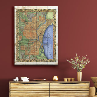Historic Vintage Map of Milwaukee, Wisconsin - Wood & Metal Wall Art Wood & Metal Wall Art Lisa Middleton
