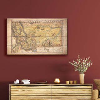 Historic Montana Railroad Map - Wood & Metal Wall Art Wood & Metal Wall Art Lisa Middleton