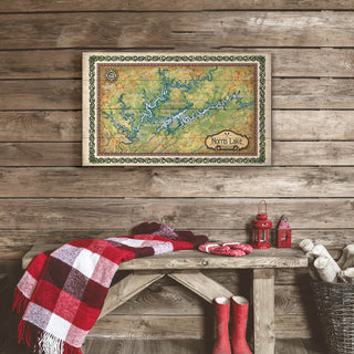 Norris Lake, Tennessee: Illustrated Map - Wood & Metal Wall Art Wood & Metal Wall Art Lisa Middleton