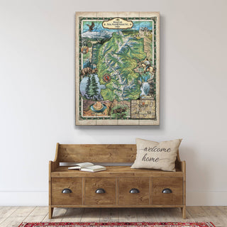 Rocky Mountain National Park Hiking Trails - Wood & Metal Wall Art Wood & Metal Wall Art Lisa Middleton