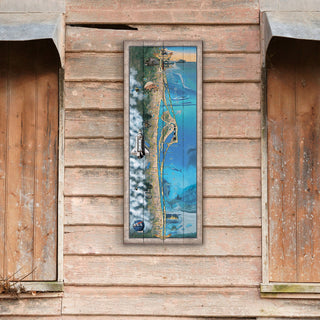 The Space Coast of Florida: Illustrated Map - Wood & Metal Wall Art Wood & Metal Wall Art Lisa Middleton