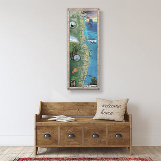 The Treasure Coast of Florida: Illustrated Map - Wood & Metal Wall Art Wood & Metal Wall Art Lisa Middleton