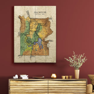 Historic Yellowstone National Park, 1949 - Wood & Metal Wall Art Wood & Metal Wall Art Lisa Middleton