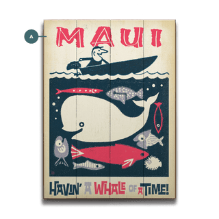 Havin' a Whale of a Time! - Wood & Metal Wall Art Wood & Metal Wall Art Anderson Design Group Wood 9" x 12"