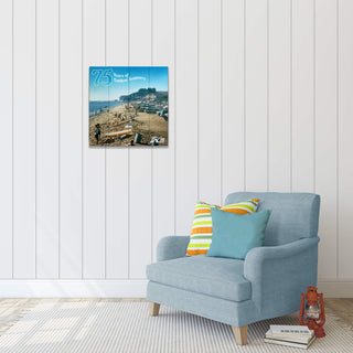Vintage Shore and Surf Scene - Wood & Metal Wall Art Wood & Metal Wall Art Hobie