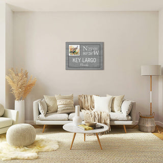Coastal Coordinate Grid: Gray Turtle - Wood & Metal Wall Art Wood & Metal Wall Art Joanne Murphy