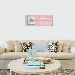 Coastal Compass Side Box: Coral - Wood & Metal Wall Art Wood & Metal Wall Art Joanne Murphy
