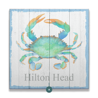 Crab Watercolor - Wood & Metal Wall Art Wood & Metal Wall Art Joanne Murphy Wood 10.5" x 10.5"