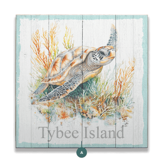 Sea Turtle Watercolor - Wood & Metal Wall Art Wood & Metal Wall Art Joanne Murphy Wood 10.5" x 10.5"