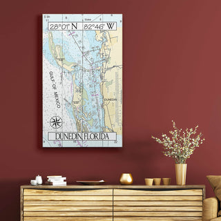 Dunedin, FL, Area Chart - Wood & Metal Wall Art Wood & Metal Wall Art Joanne Murphy