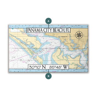 Panama City, FL, Area Chart - Wood & Metal Wall Art Wood & Metal Wall Art Joanne Murphy Wood 14" x 8"