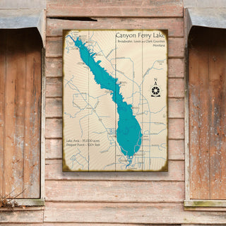Canyon Ferry Lake, Montana - Wood & Metal Wall Art Wood & Metal Wall Art Lake Art