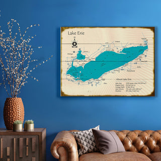 Lake Erie - Wood & Metal Wall Art Wood & Metal Wall Art Lake Art