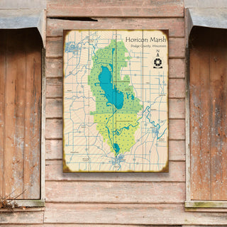 Horicon Marsh, Wisconsin - Wood & Metal Wall Art Wood & Metal Wall Art Lake Art