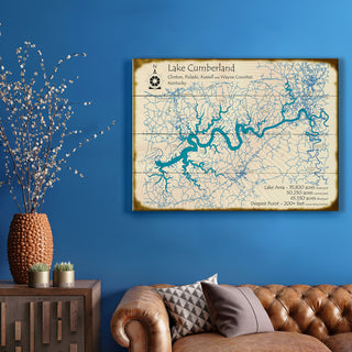 Lake Cumberland, Kentucky - Wood & Metal Wall Art Wood & Metal Wall Art Lake Art