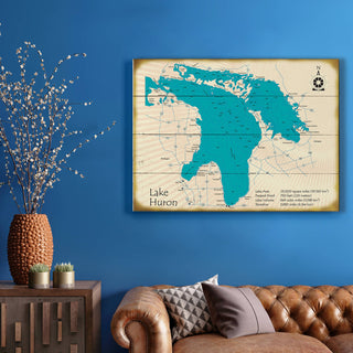 Lake Huron - Wood & Metal Wall Art Wood & Metal Wall Art Lake Art