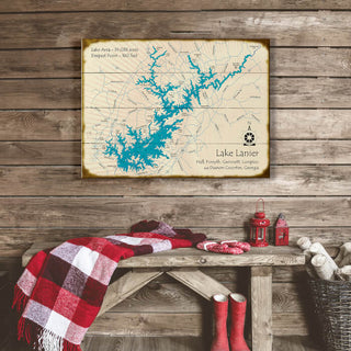 Lake Lanier, Georgia - Wood & Metal Wall Art Wood & Metal Wall Art Lake Art