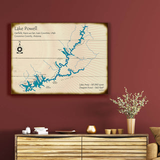 Lake Powell, Utah/Arizona - Wood & Metal Wall Art Wood & Metal Wall Art Lake Art