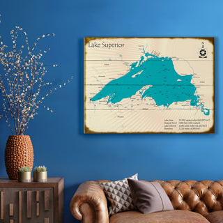 Lake Superior - Wood & Metal Wall Art Wood & Metal Wall Art Lake Art
