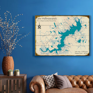 Lake Wallenpaupack, Pennsylvania - Wood & Metal Wall Art Wood & Metal Wall Art Lake Art