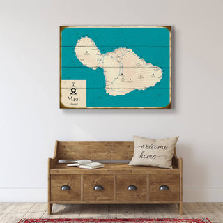 Maui, Hawaii - Wood & Metal Wall Art Wood & Metal Wall Art Lake Art
