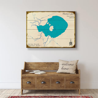 Mono Lake, California - Wood & Metal Wall Art Wood & Metal Wall Art Lake Art