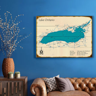 Lake Ontario - Wood & Metal Wall Art Wood & Metal Wall Art Lake Art