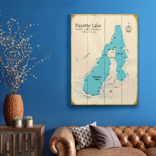 Payette Lake, Idaho - Wood & Metal Wall Art Wood & Metal Wall Art Lake Art