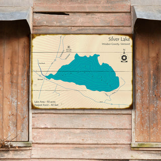 Silver Lake, Vermont - Wood & Metal Wall Art Wood & Metal Wall Art Lake Art