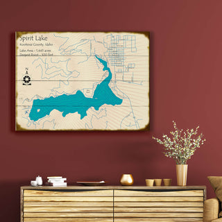 Spirit Lake, Idaho - Wood & Metal Wall Art Wood & Metal Wall Art Lake Art