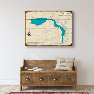 Twin Lakes, Idaho - Wood & Metal Wall Art Wood & Metal Wall Art Lake Art