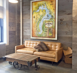 Lake Pend Oreille, Idaho: Illustrated - Wood & Metal Wall Art Wood & Metal Wall Art Lisa Middleton