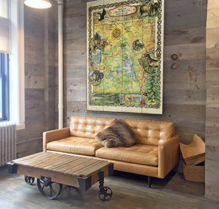 Yellowstone Hiking Trails: Illustrated Map - Wood & Metal Wall Art Wood & Metal Wall Art Lisa Middleton