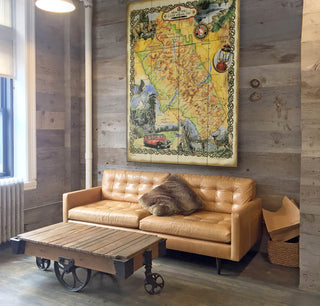 Glacier National Park Hiking Trails - Wood & Metal Wall Art Wood & Metal Wall Art Lisa Middleton