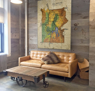 Historic Yellowstone National Park, 1949 - Wood & Metal Wall Art Wood & Metal Wall Art Lisa Middleton